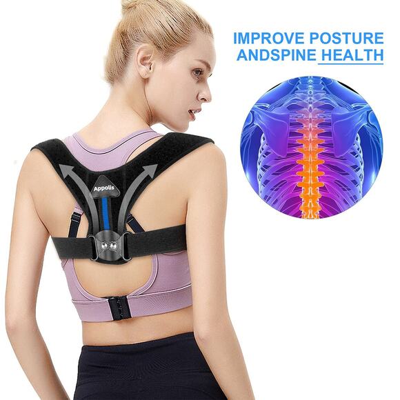 APPOLIS Posture Corrector Adjustable Back Brace Shoulder Support Unisex 5 Star - Picture 1 of 11